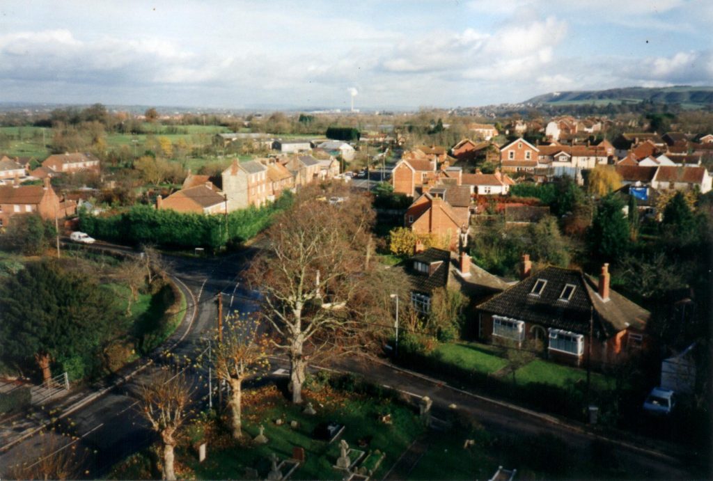 View east from Church tower 1990s